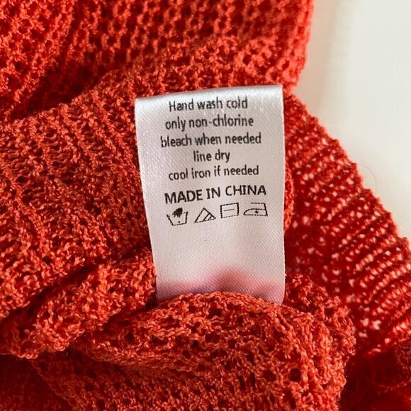 Sadie & Sage Knit Tank Top Orange Travel Vacation Resortwear Women's Size S - Picture 7 of 7